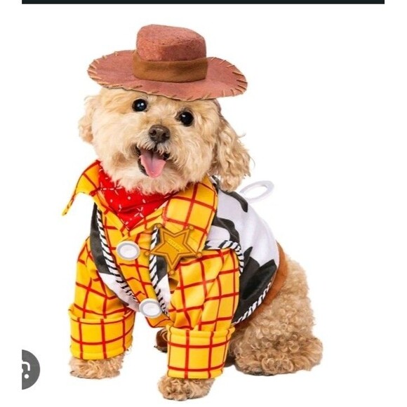 DISNEY PIXAR TOY STORY WOODY COWBOY HOODIE SWEATSHIRT PET DOG SIZE LARGE - Picture 2 of 4